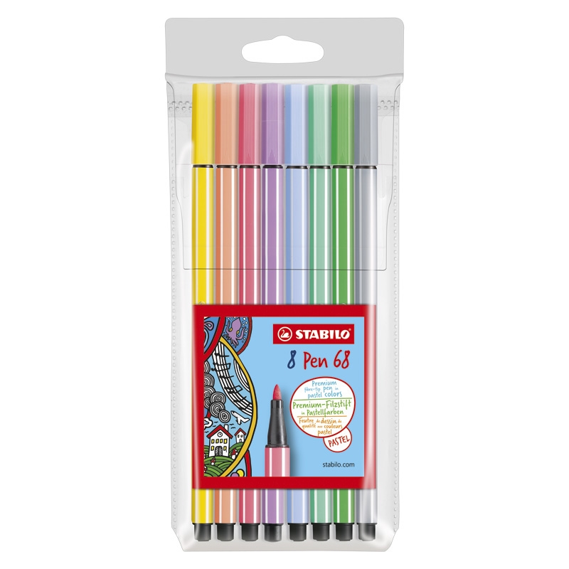 STABILO Pen 68, 8/fp pastell