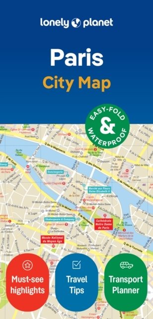 Lonely Planet Paris City Map